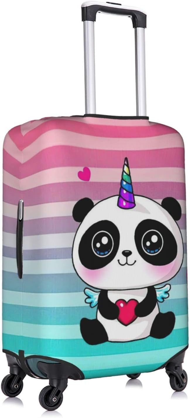 review Beautiful Panda Pattern Travel Luggage Protector Cover Washable Suitcase Covers With Concealed Zipper Elastic Protector Case M 22-24 In