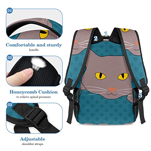 Sac à dos chat polyvalent pour le collège, le lycée et les sorties - 4