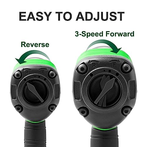 Dotool Air Impact Wrench 1/2 Inch Square Drive Heavy Duty 880 Ft-Lbs Max Loosening Torque Output Pneumatic Impact Wrench Twin Hammer 7800Rpm For Automobile Repair #TOP1