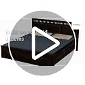 Image of Solid Sheesham Wood King Size Bed Without Storage | Wooden Double Bed Cot for Bedroom Furniture | Platform Bed | Palang for Hotels | Walnut Finish, Recommended Mattress Size: 78 X 72 Inch