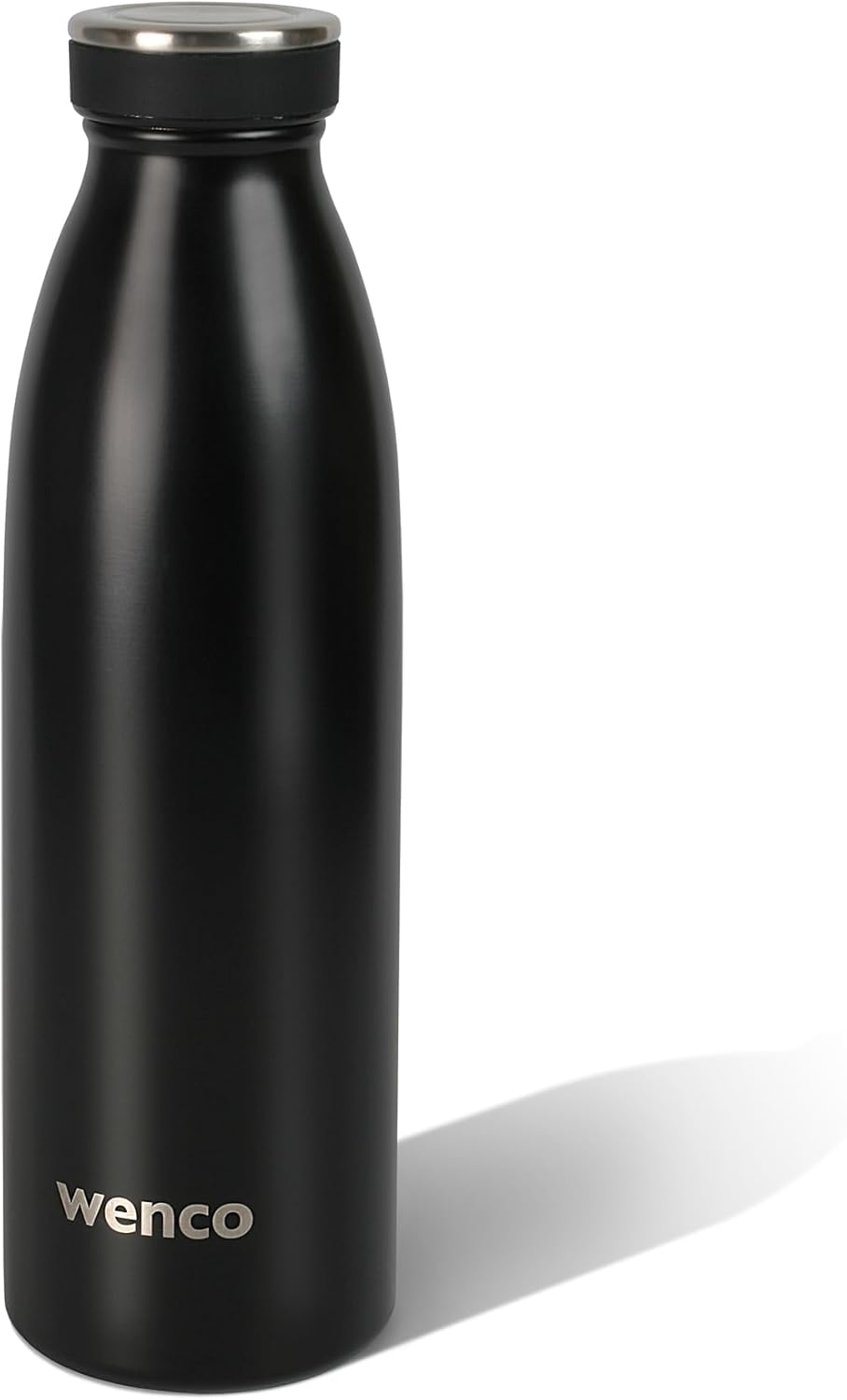 Stainless Steel Water Bottle 0.5 L / 500 ml Insulated and Leak-Proof for Cold and Hot Drinks Can Also Be Used as a Thermos Flask BPA Free - Black