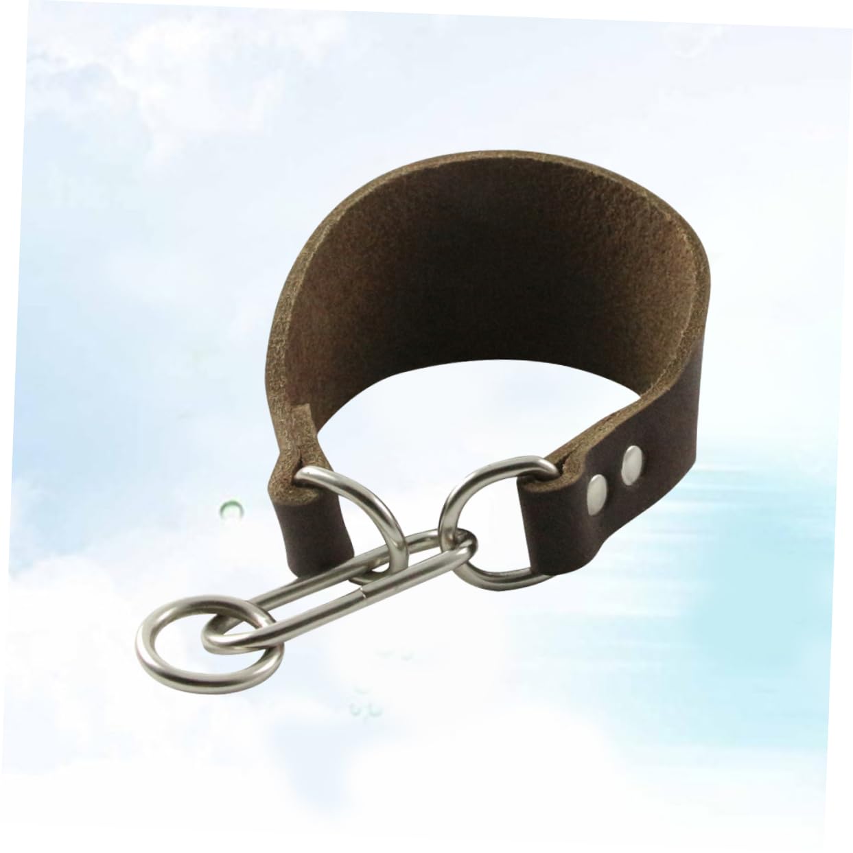 BESPORTBLE 3pezzi Collare Di Manzo Per Cani Con Fibbia Accessorio Resistente e Elegante Per Cani Con Collo Sottile Caffè
