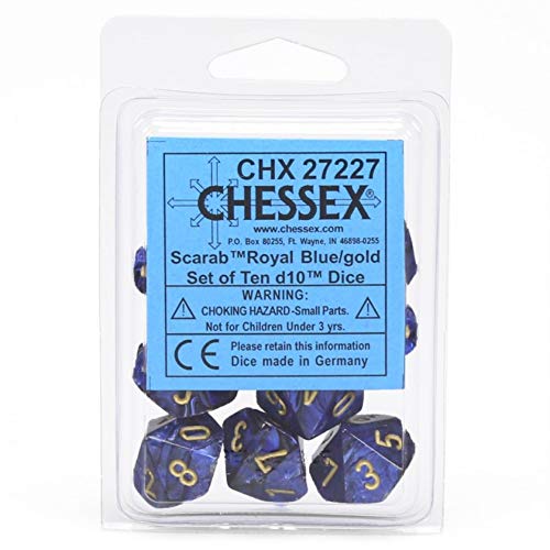 Dados Chessex 27227 Dice con aristas pulidas de gran acabado
