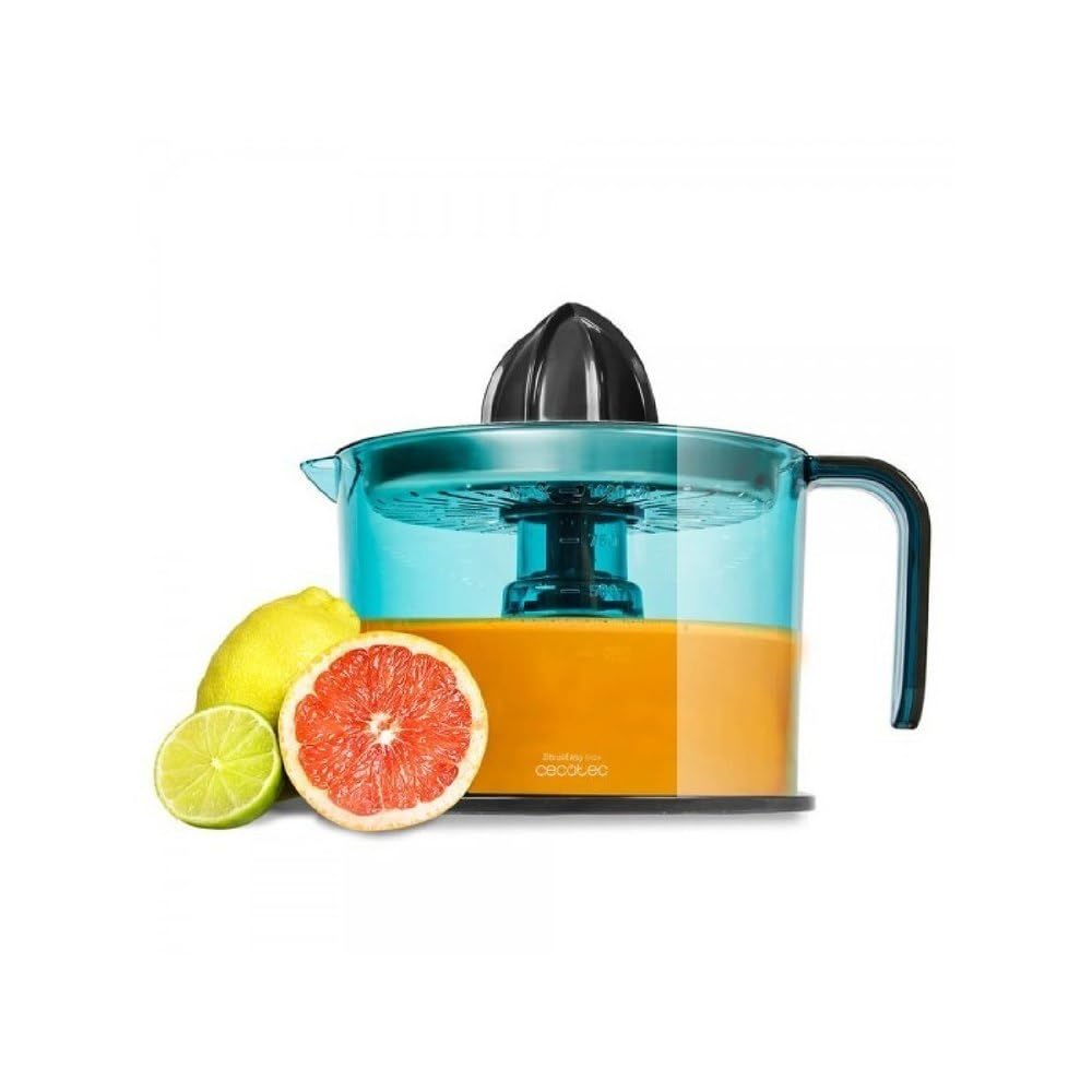 Cecotec elektrische Zitrusentsafter ZitrusEasy - Leistung 40 W, 1 Liter Kanne, BPA Free, doppelte Drehrichtung, Doppelkegel und Staubschutz. (Edelstahl)