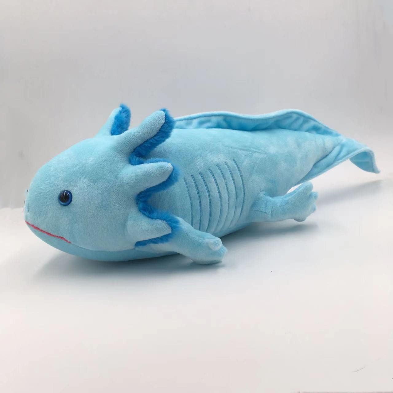Nohito 19.6in Simulation Axolotl Plush Toy Kawaii Soft Stuffed Animal Pink Axolotl Plushie Pillow Doll (Blue)