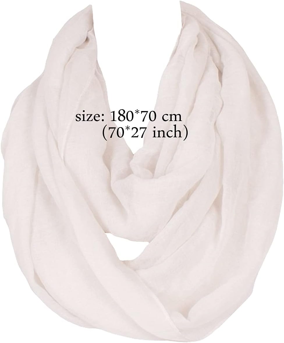 Fashion Lightweight Solid Infinity Circle Loop Scarfs For Women - Image 2