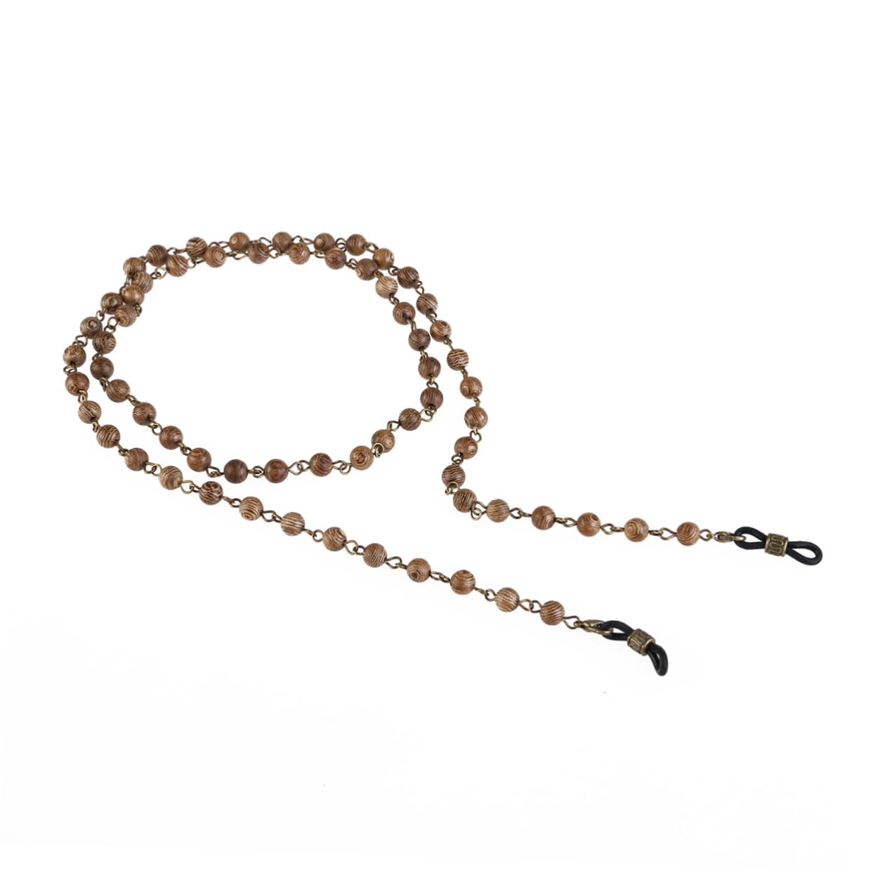 3piezas Cadena De Gafas De Madera Natural Perlas Soporte Para Gafas Diseño Elegante y Antideslizante Para Uso Diario y Decoración Personal