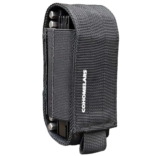 Multitool Sheath - Holds Tool & Full Bit Set - Fits Leatherman Gerber SOG (4.5-5) Tools - Belt & Backpack Strap Compatible Nylon Multi-Tool Holster Pouch COHOMELARS