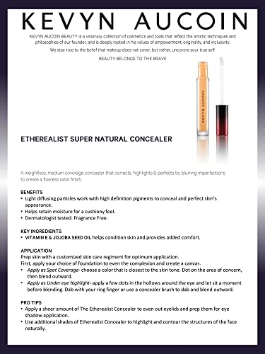 Kevyn Aucoin The Etherealist Super Natural Concealer, Ec 02 (Light) Shade: Weightless Corrector, Multi-Use And Highlights. Makeup Artist Go To That Blurs Imperfections For A Flawless Finish. #TOP3