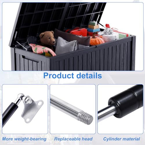 2 Stück Gasdruckfeder Gasdruckdämpfer 380MM 200N 20KG Gasdruckfedern mit L förmigen Gasfeder Haltern Universal Hydraulisch Halterung für Schwere Schranktüren Kastendeckel Aufbewahrungsbox Deckel