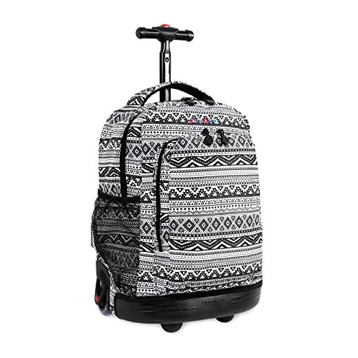 J World New York Sunny Rolling Backpack, Tribal, Tribal, Size One Size