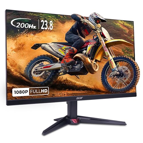Acer Nitro VG240Y X1 23.8 Inch IPS Full HD Backlit LED Gaming Monitor I 0.5 MS Response I 200Hz Refresh Rate I SRGB 99%, HDR 10 I 2xHDMI, 1xDP I Stereo Speakers I AMD FreeSync Premium I Eye Care