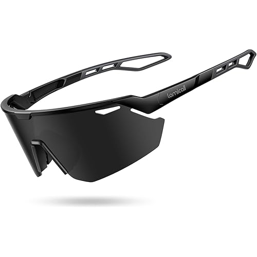 Lamicall 24g Polarized Sports Sunglasses for Men Women - UV400 Protection Sun Glasses for Running Cycling Baseball Fishing