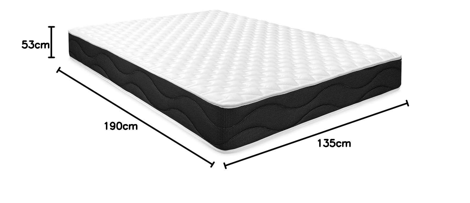 Homey Letto completo con materasso Sleep Pro reversibile + rete a doghe basic, acciaio legato, grigio, 135 x 190 cm