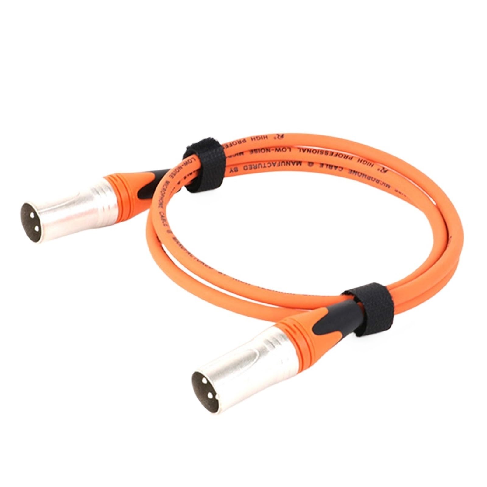 Kolorowy kabel XLR 3-pinowy męski męski na męski OFC Linia sygnału audio OFC Miedź Podwójnie ekranowany do miksera mikrofonowego wzmacniacza scenicznego(Orange-D1001,10m)