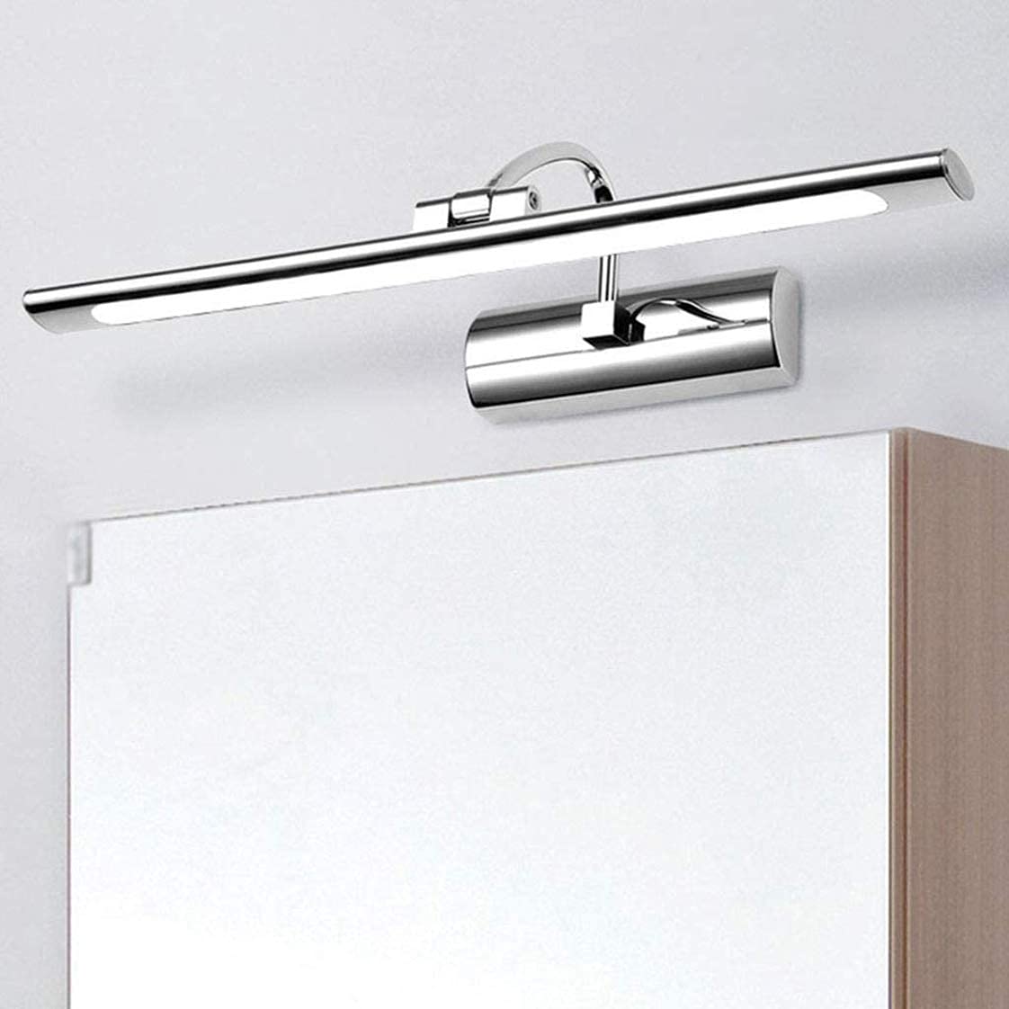 LED-Spiegelleuchte für Badezimmer, wasserdichte, schmale Installation, Wandbeleuchtung aus Edelstahl, kein Flimmern, LED-Schrankleuchte, Wandlampen für Schlafzimmer, warmes Licht, (16 W/82 cm) (warmes