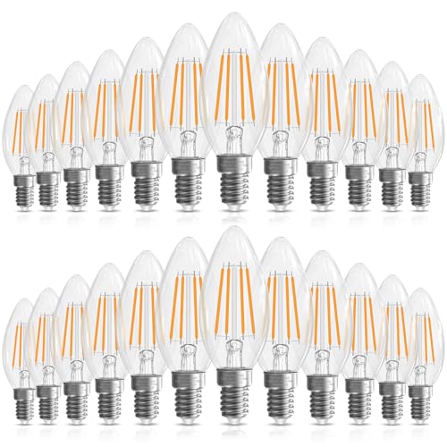 Ampoule LED E12 à intensité variable IRC 90+ blanc doux lot de 24