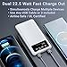 Slim Power Bank Compatible with Xiaomi 12/12S/12T/12X/11/11T/11i/Mi/Pro/Plus/Ultra/Lite/5G at 22.5W, 10000mah Battery Backup Charger, BRIGHT LED LIGHT, 4 Ports, Digital Status Display Plus 3 USB Cable