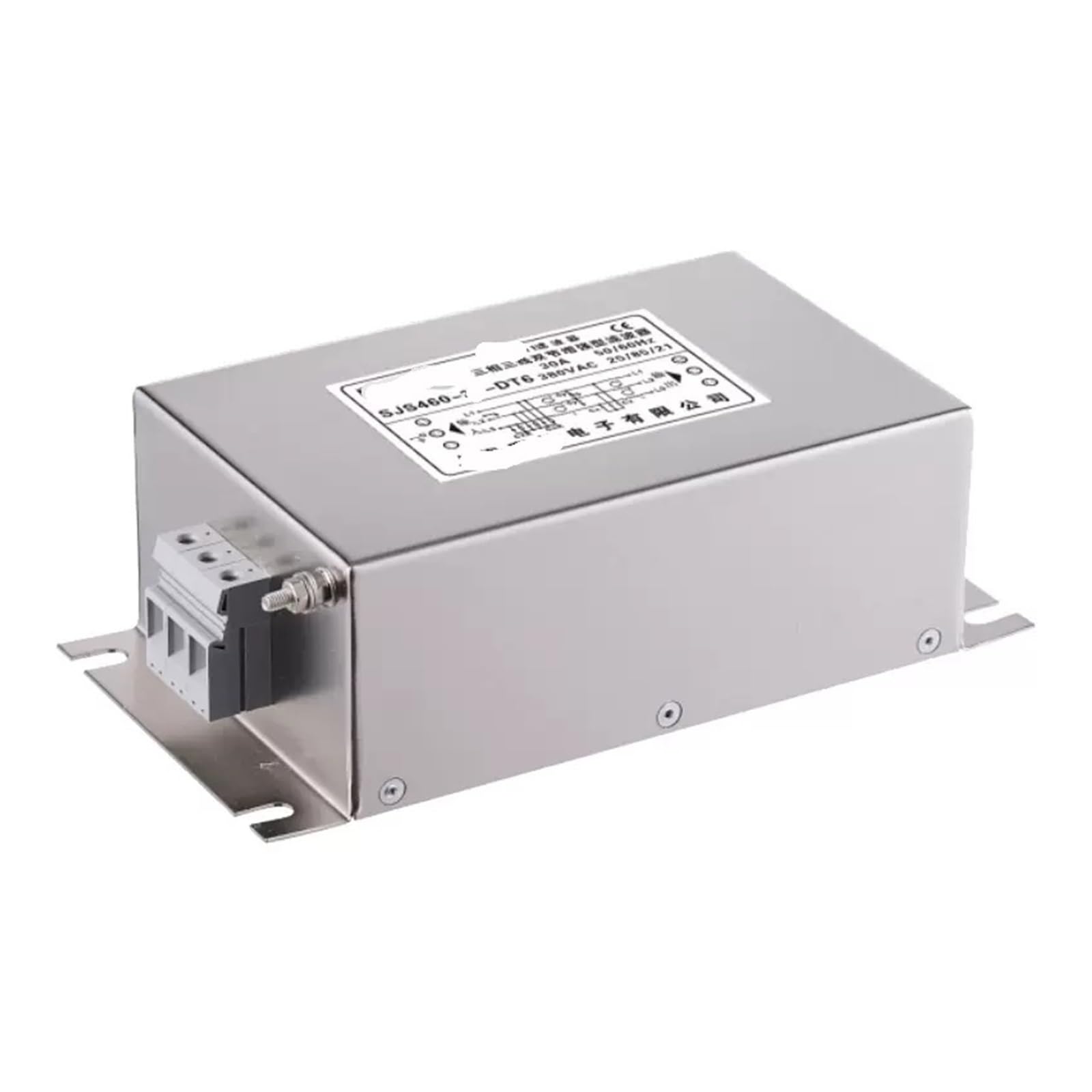 WBBAYDRFR SJS460-10A-DT Three-Phase Three-Wire Bipolar Terminal AC Inverter Power Filter Anti-Interference 220V380V(SJS460-150A-DT)