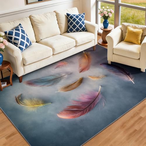 �G���A���O 80 x 150 cm ����~�� ����\ ���O�A���̂悤�ȃX�^�C�� �J���t���ȉH �O���[�̔w�i�v�����g �J�[�y�b�g�A���r���O���[�� �x�b�h���[�� �A�[�g�D���̎�Ҍ����̏_�炩���щH�����ɂ������O�A