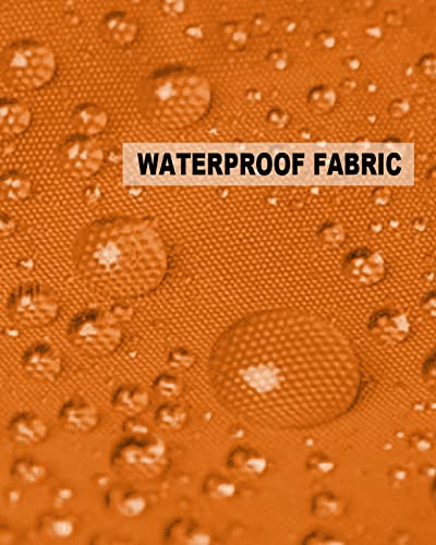 Orange Black Outdoor Waterproof 16"X16" Throw Pillow Covers Case, Traditional Chinese Geometry Tile Pattern Decorative Pillowcase Cushion Sham With Hidden Zipper For Outside Patio Couch Tent #TOP4