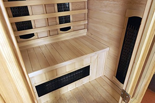 INTERLINE Infrarot- Wärmekabine, Vorderwand Glas/ „Hemlock“ inkl. USB Media Spieler 120 x 100 x 190 cm-3