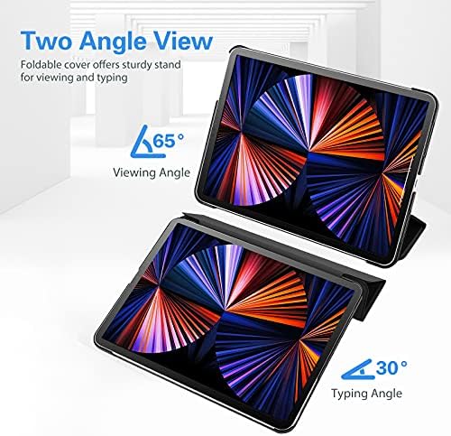 ProCase for iPad Pro 12.9 Case 2022 6th Generation / 2021 5th Generation, Slim Hard Shell, Lightweight Protective Cover with Auto Wake/Sleep -Black