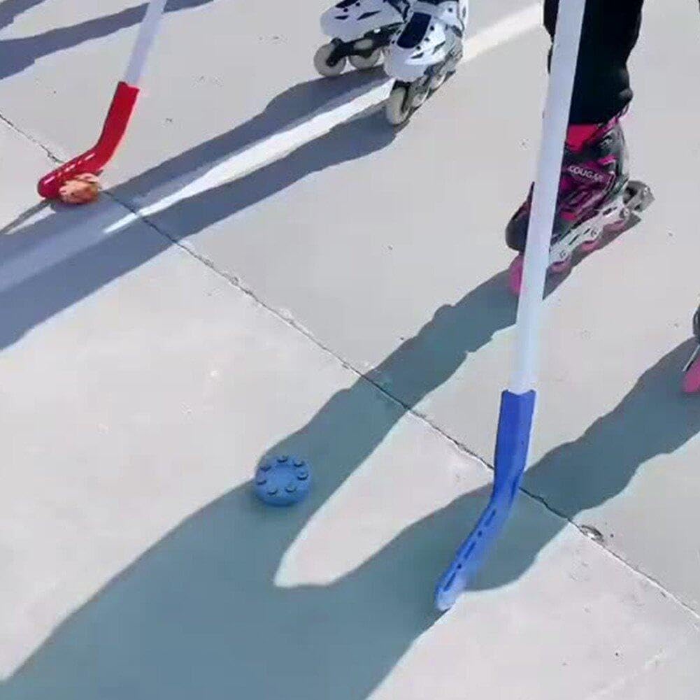 Kids Street Hockey Puck Set 70 cm 2 Bastoncini Hockey Sport Allenamento Junior per Bambini