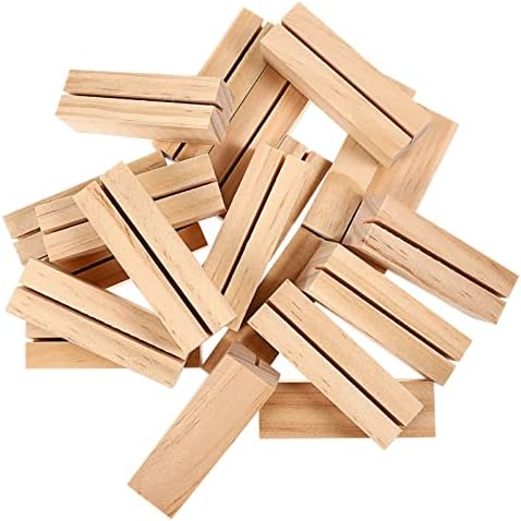 Juego De 4 Soportes De Madera Para Tarjetas Y Fotos | Base Decorativa Multifuncional Para Escritorio | Ranura De 5 Mm