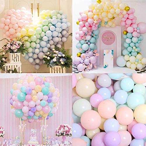 100 Palloncini Multicolore Pastello in Lattice
