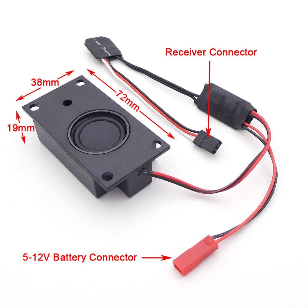 Zubehör für Spielzeug Boot Modell Dampf Pfeife 5-12V Fernbedienung Pfeife Empfänger Steuerung Horn Lautsprecher Soundmodul Kompatibel mit RC Boot Marine Schiff