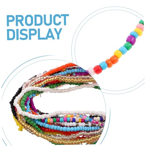 Pulseras tobilleras bohemias de cuentas hechas a mano y pulseras elásticas de mujer 2