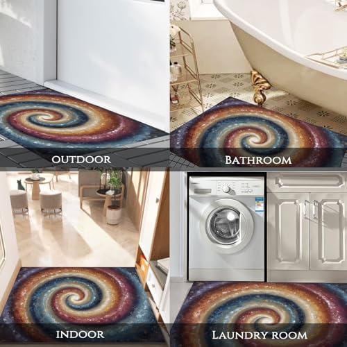 Microfibre absorbante tapis entrées extérieur design spirale géométrique - 7