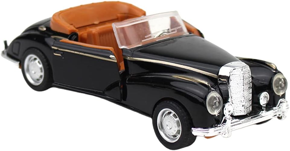TOYANDONA Vintage Retro Diecast Vehicle Classic Car Figurine Collectible for Kids Adults Gift Car Lover Present Black