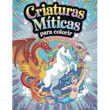 Capa do livro Criaturas Míticas para Colorir (Portuguese Edition)