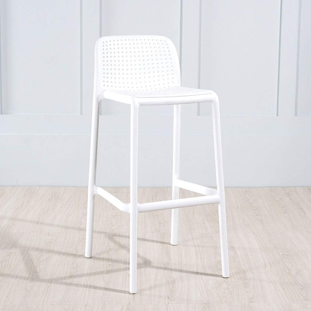 Amazoncom Plastic Bar Stool Simple Environmental High Stools Home Living Room Chair Outdoor Garden Leisure Stool Reception Chair Color White Patio