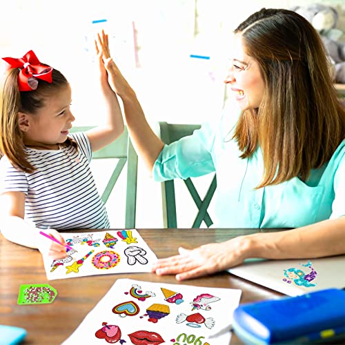 Ufocusmi 42Pcs Diamond Painting Stickers Kits For Kids Beginners Gem Painting Stickers, Create Your Own Cute Stickers, Diy Art And Crafts For Kids #TOP1