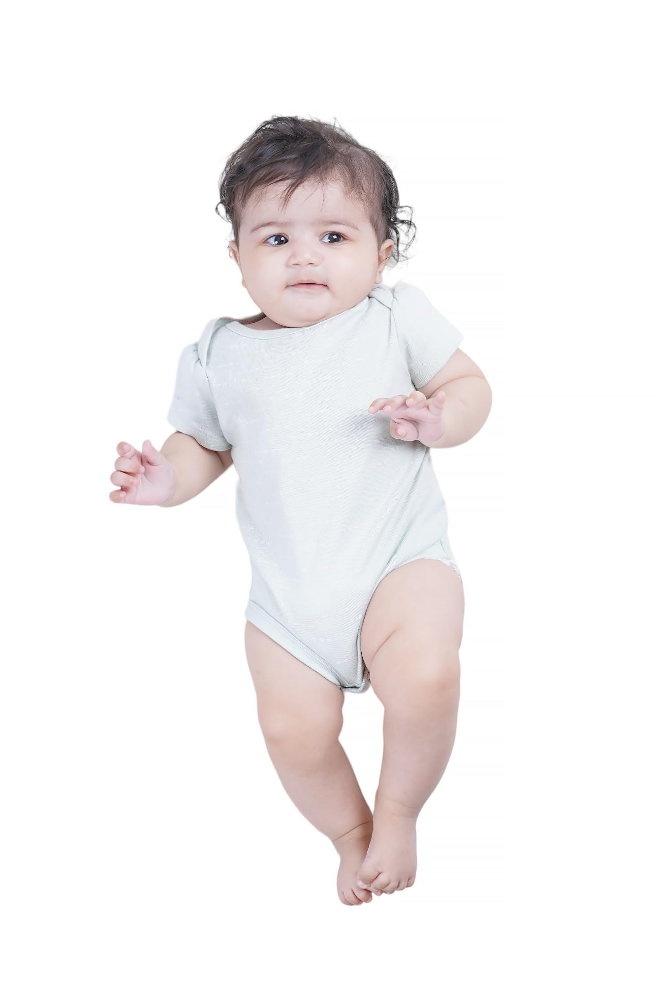 Brink Short Sleeve Round Neck Romper for Baby Girls (STYLE - MP17)
