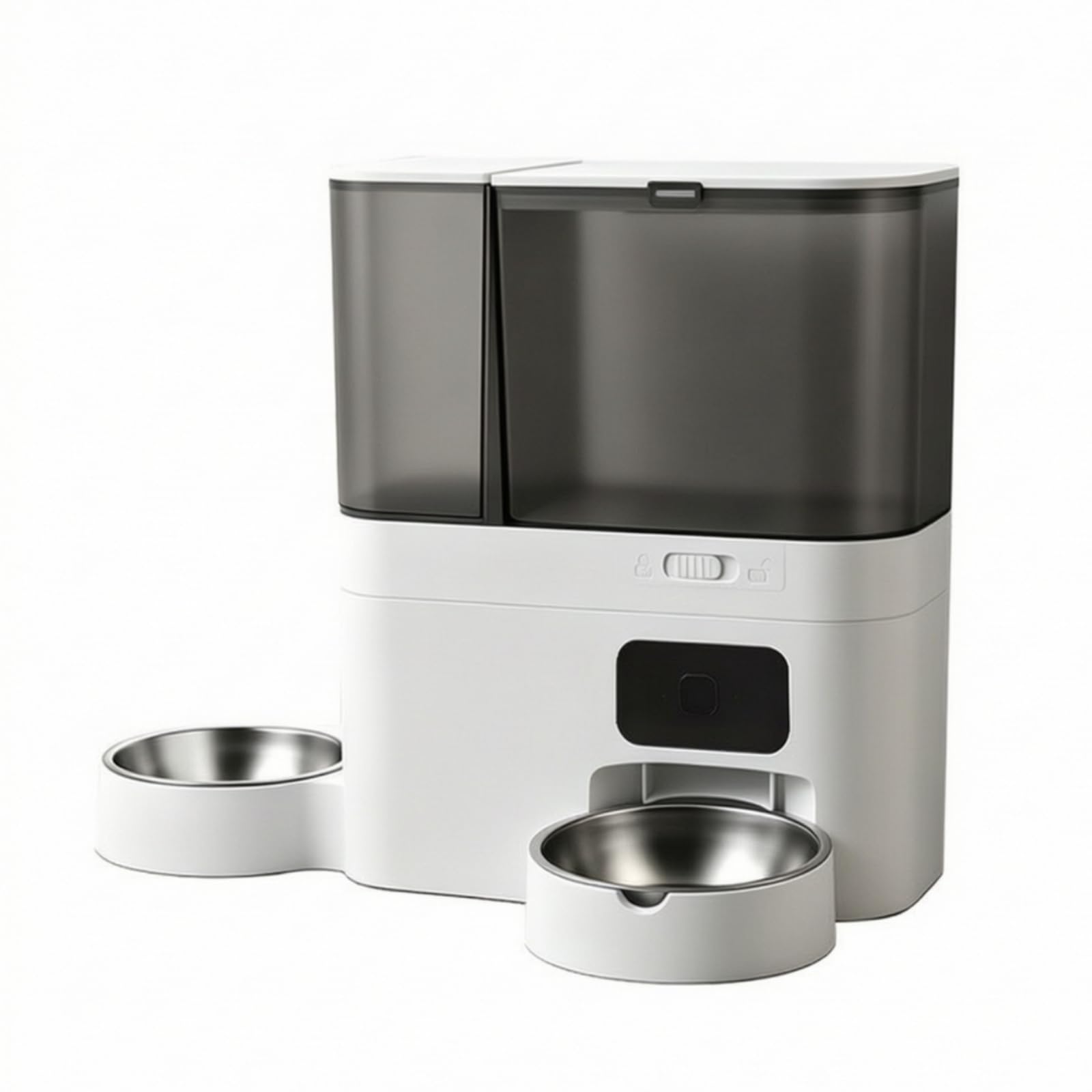 MagiDeal Distributore Automatico di Cibo e Doppio Scomparto Distributore con Orologio Alta Capacità Abbeveratoio per Casa, Stile A