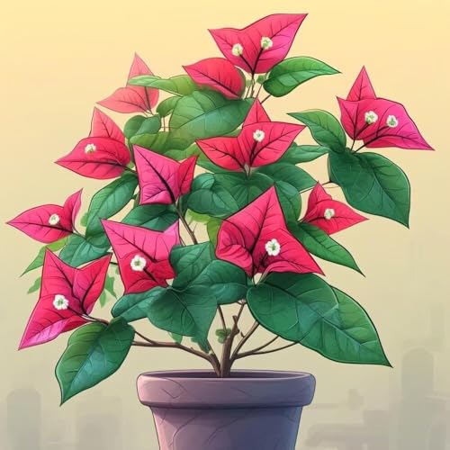 Peinture Numero Adulte, Enfants Débutants Peinture par Numéros Les plantes à neuf grains Kit de Peinture à l'huile sur Toile, kit Activité manuelle Loisirs Créatifs Adultes, Decor Cadeau 50x50cm S-493