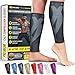 BLITZU Calf Compression Sleeve Leg Performance Support for Shin Splint & Calf Pain Relief. Men Women Runners Guards Sleeves for Running. Improves Circulation and Recovery (Gray, Small/Medium)