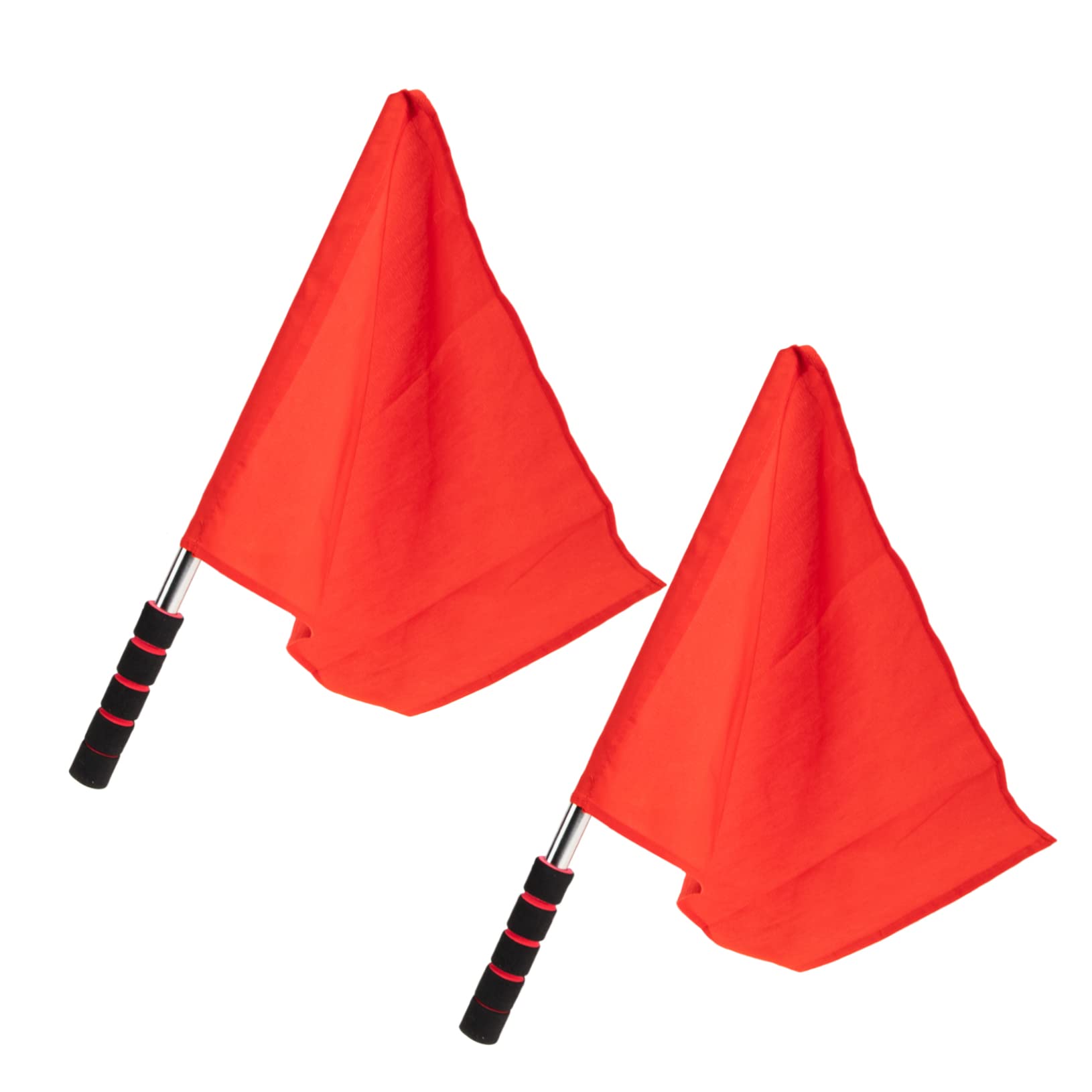 POPETPOP 2pcs Referee Flags Red Signal Flag for Martial Arts Soccer Hand Signal Set