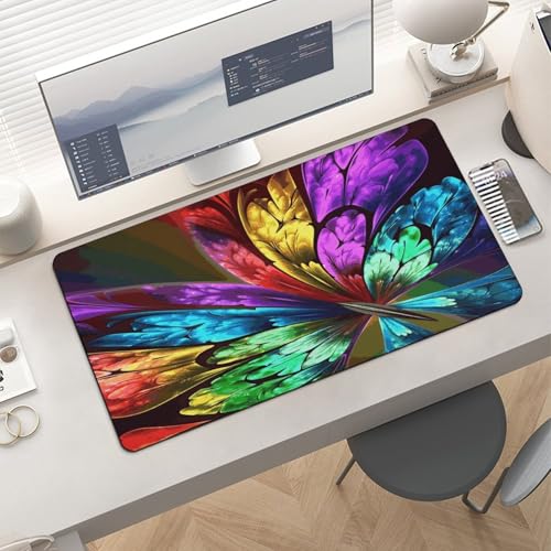 Rainbow Butterfly Desk Pad Large Office Desk Mat miniatura 6