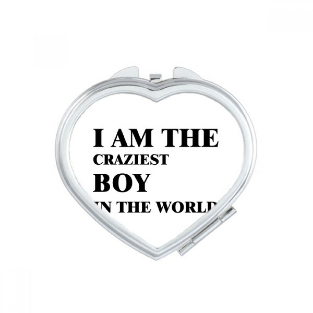 Miroir compact Je suis Le Craziest Boy de poche à la main multicolor