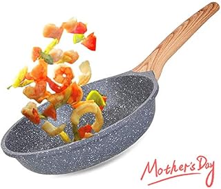 Caannasweis Nonstick Pan, Nonstick Stone Frying Pan, Best Nonstick Omelette Skillet with Soft