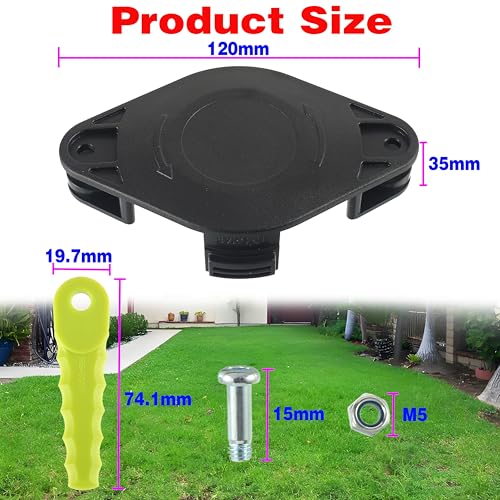 BOSHCHEN ACFHRL2 Polycarbonate Blades Trimmer Head Compatible with Ryobi 18V, 24V, and 40V RY40210, RY40210A Trimmers with 10 Quickload Blades (1+10+4)