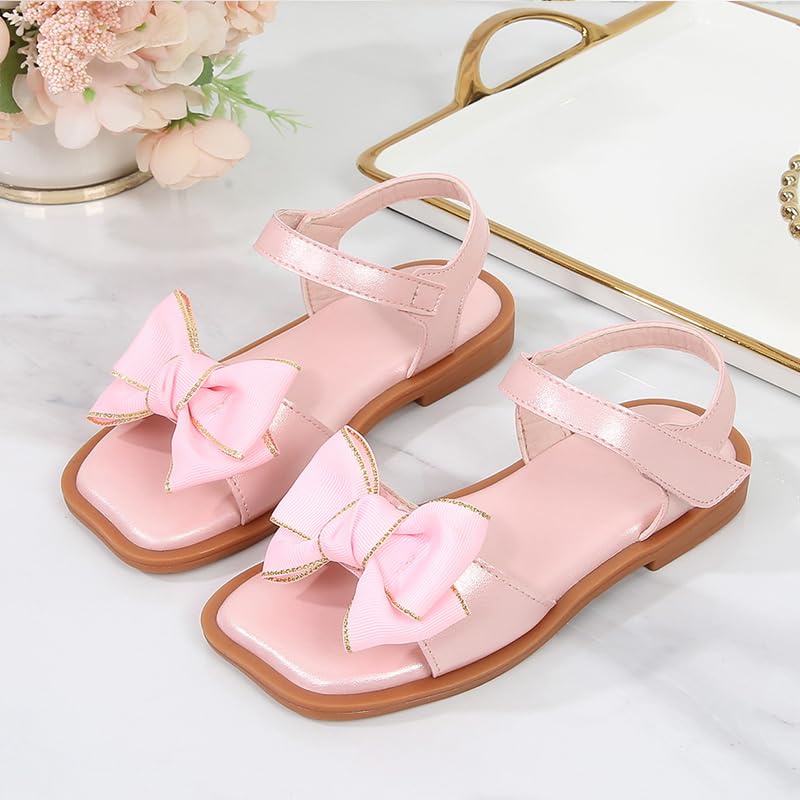 Image of kkdom Girls Cute Heart Sandals Open Toe Summer Flats Dress Sandals Shoes