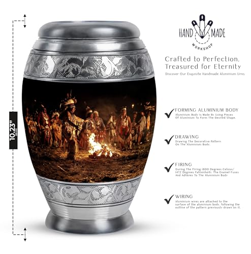 Image of Native American Urns for Ashes - Cremation Urns for Women - Urn for Ashes for Women - Cremation Urns for Ashes - Urns for Human Ashes Adult Female - (10 inch Pack of 1)