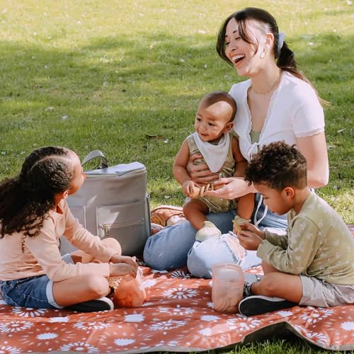 Image of Little Unicorn 5'x7' Outdoor Family Picnic & Beach Blanket | Durable & Water-Resistant Fabric | Compact Fold & Easily Wipes Clean | Zipper Pocket (Sun Baked)