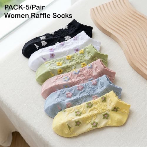 Image of NICSY New Desigen Girls Women's Comfort Ankle Length Socks No Show Low Cut Socks Multicolor (Free Size Pair Pack)